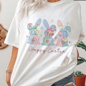 Coquette Bow Easter Bunny T-Shirt, Happy Easter Bunny T-Shirt